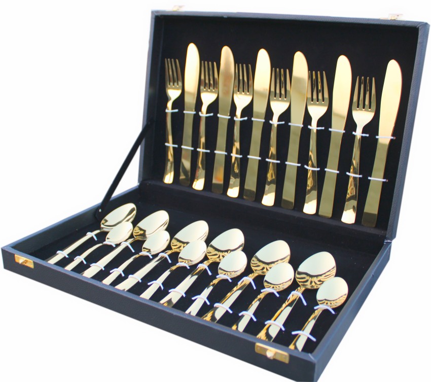 Hot Sell PVD Plated Stainless Steel Cutlery Set Restaurant