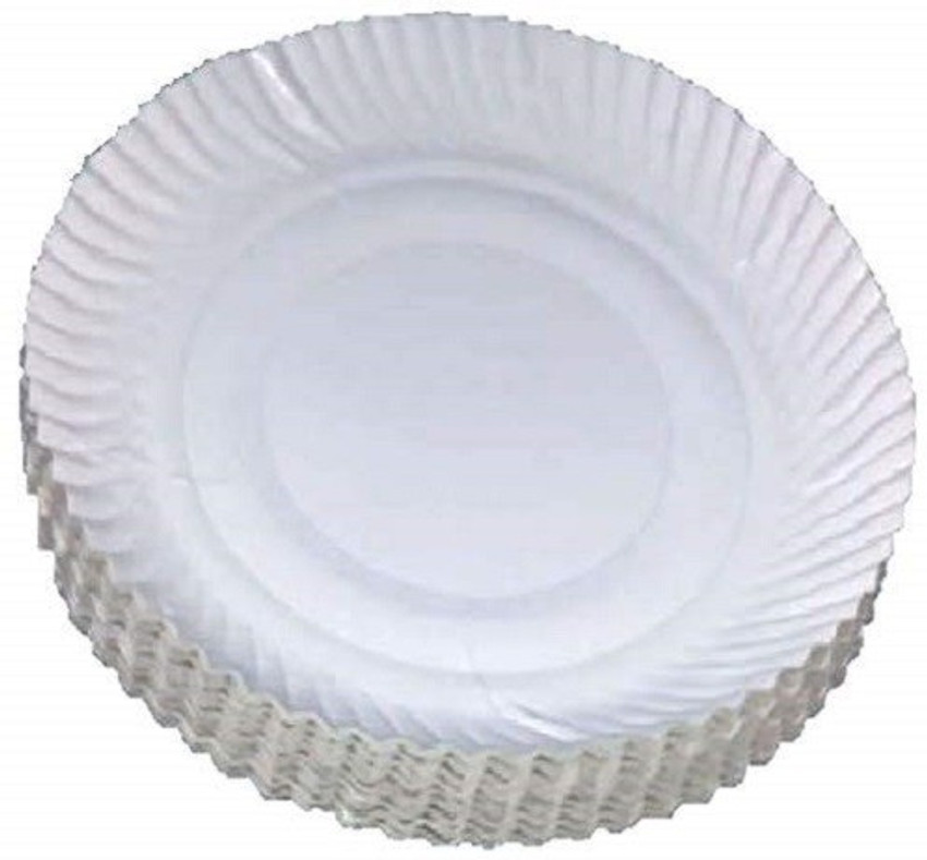 SULEKAS 100 Biodegradable 10 inch Round White paper plates for