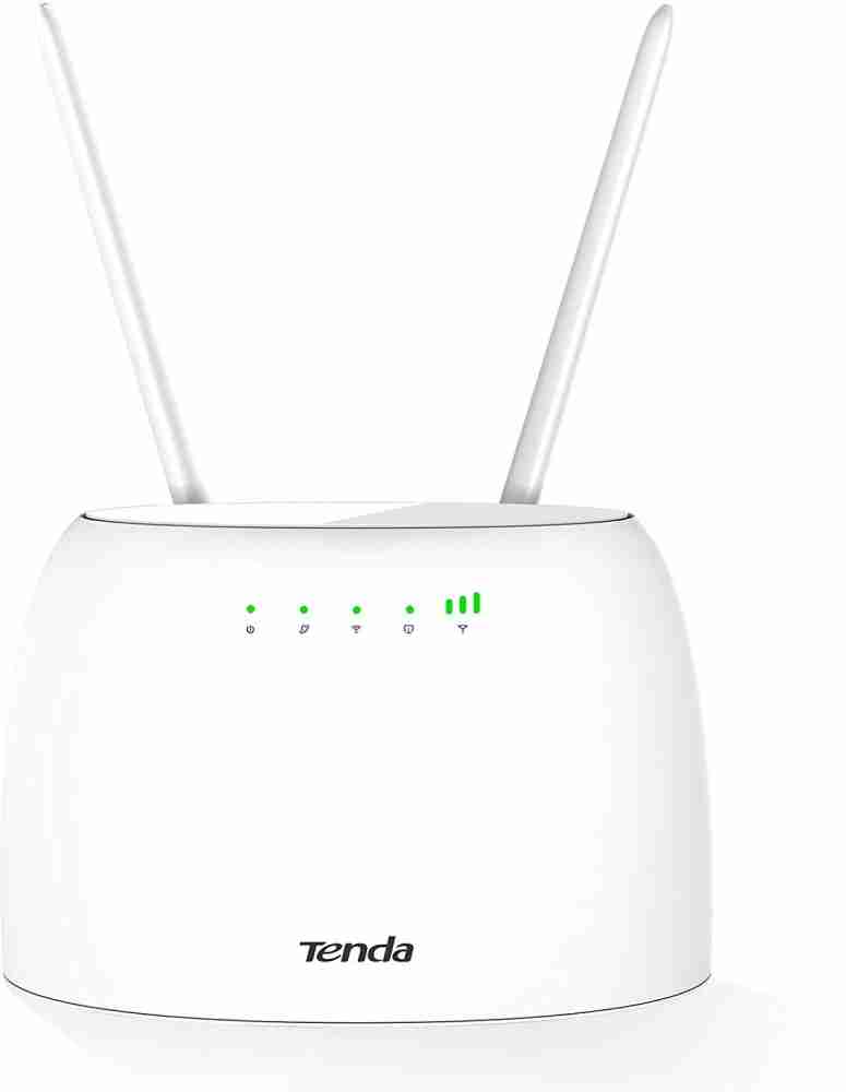 TENDA 4G06 3G/4G Volte N300 Wi-Fi Router, 2 Removable Antennas, Data  Traffic Monitoring, 1 LAN/WAN Port, 1 LAN Port, SIM Card Slot, Connects Up  to 32 Devices 150 Mbps 4G Router 