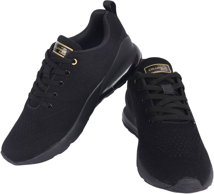 Columbus black running shoes online