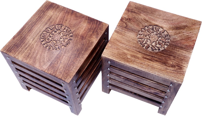 Wooden on sale stool flipkart