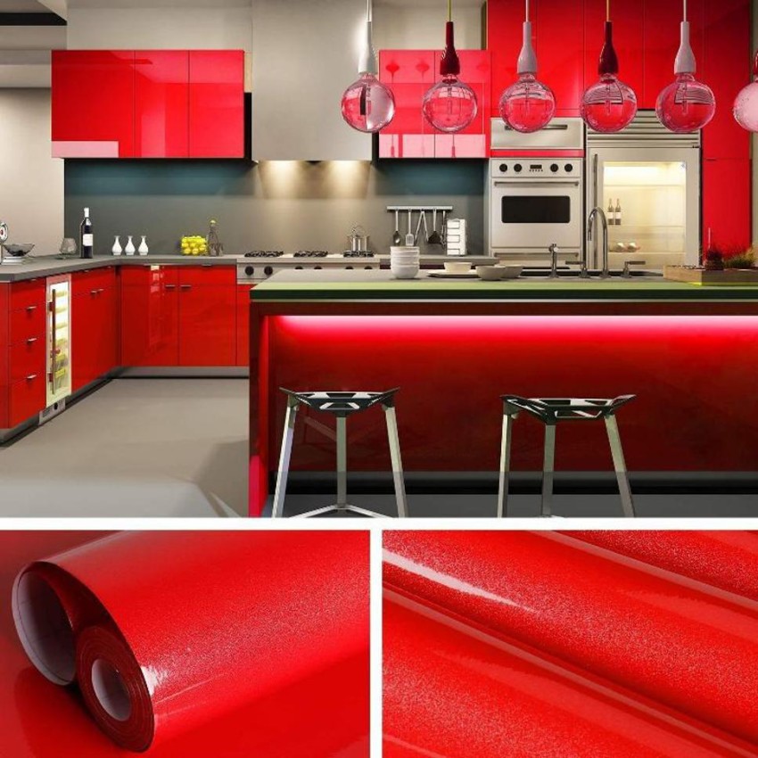 Red Pearl Wallpaper Peel and Stick Removable Waterproof Vinyl