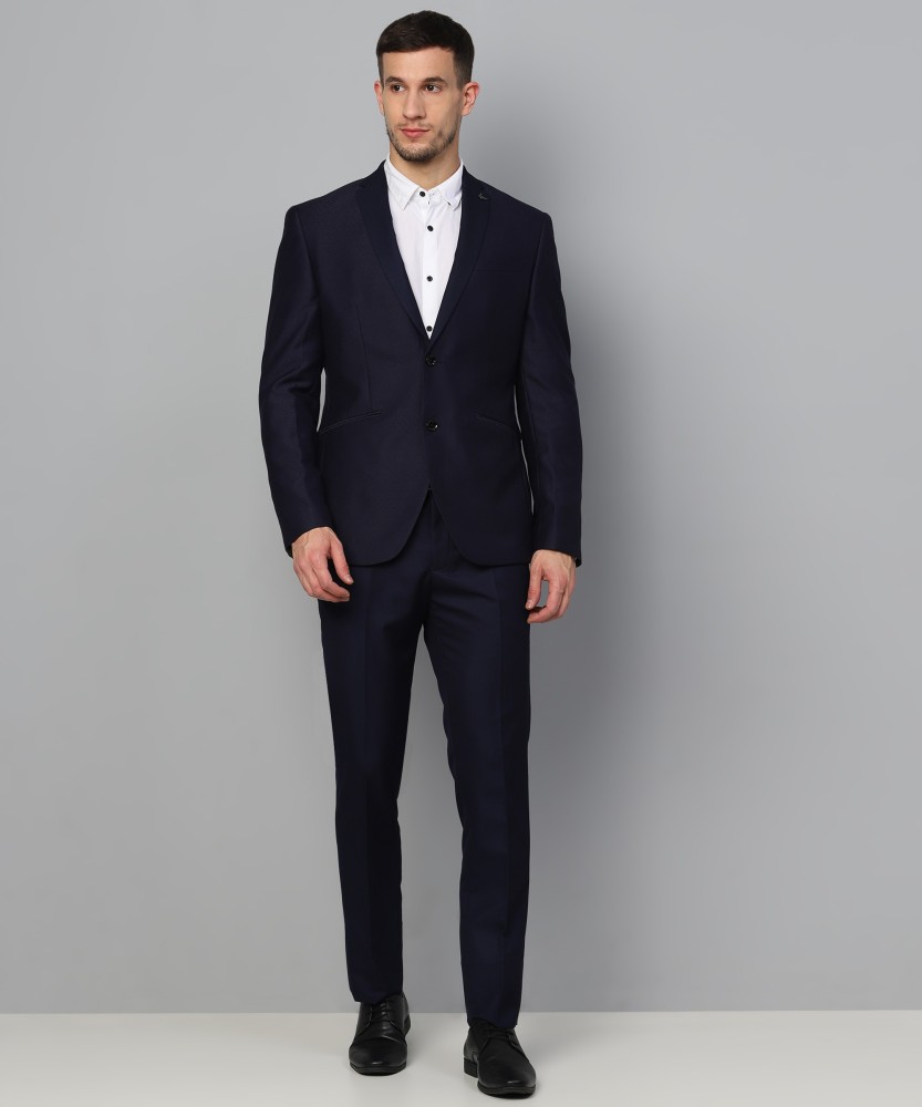 Linen Multitude 6X Blue Textured Formal Suit - Peter