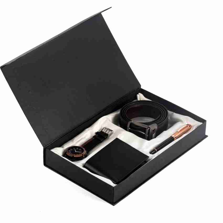 Aica Watch Belt Wallet Pen Gift Set Price in India Buy Aica Watch Belt Wallet Pen Gift Set online at Flipkart