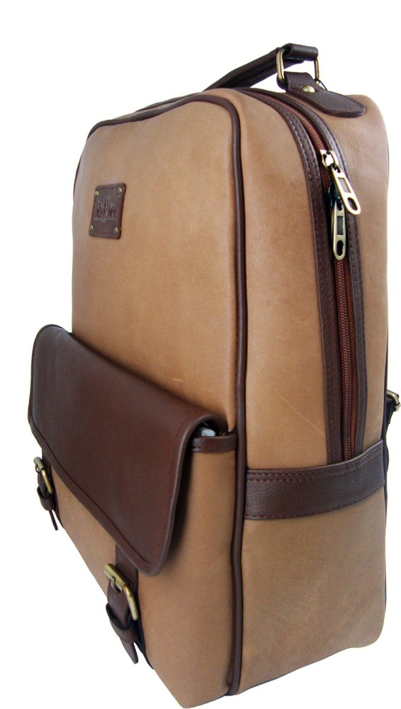 Buy Goldstar Brown Genuine Leather Laptop Bag - 30 L Online at