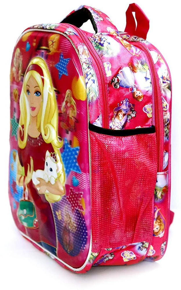 Flipkart Magic of Gifts Children s Barbie Princess Polyester 3D School Bag for Age Group 3 5 Years Pink 14 inch Waterproof School Bag School Bag