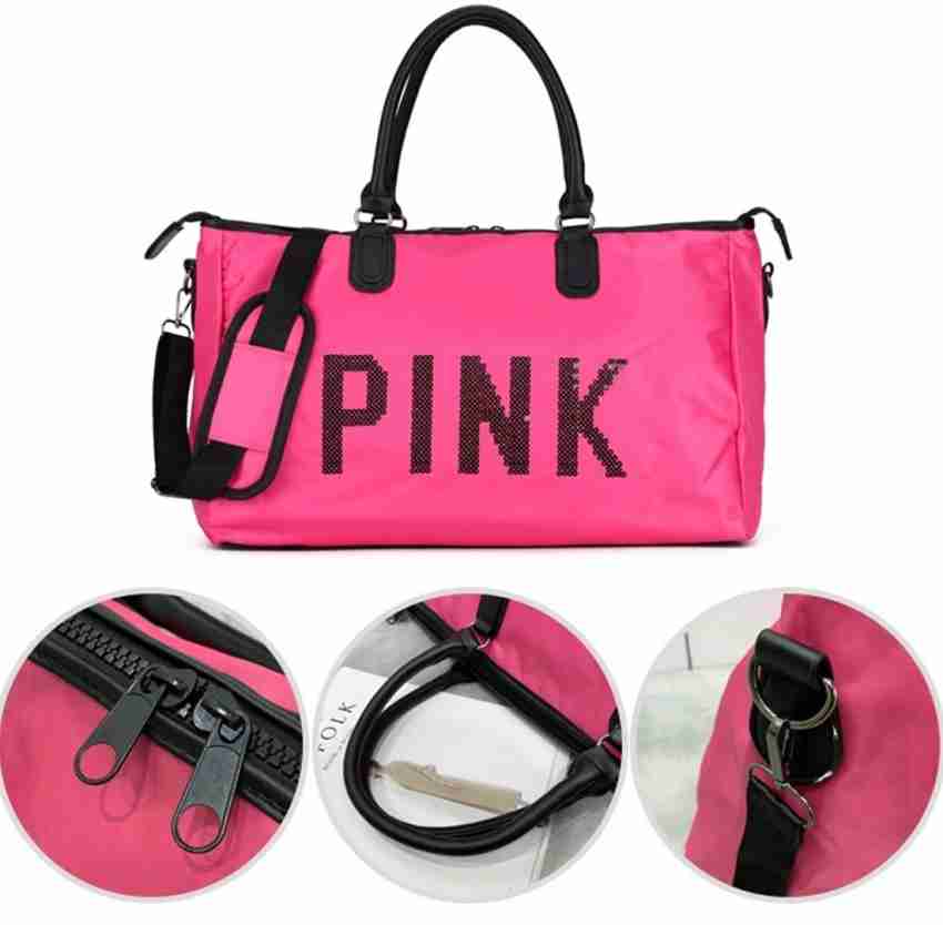 Pink gym duffle online bag