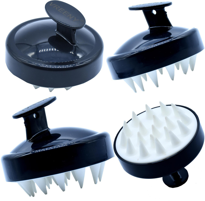 Vreeny Hair Scalp Massager Brush Hair Washing Brush Silicone Head