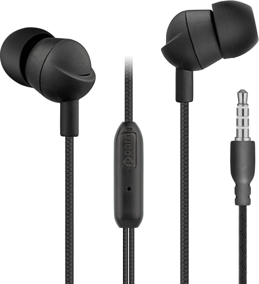 Para WIRED IN EAR HEADPHONES WITH MIC Earphones Black In the Ear