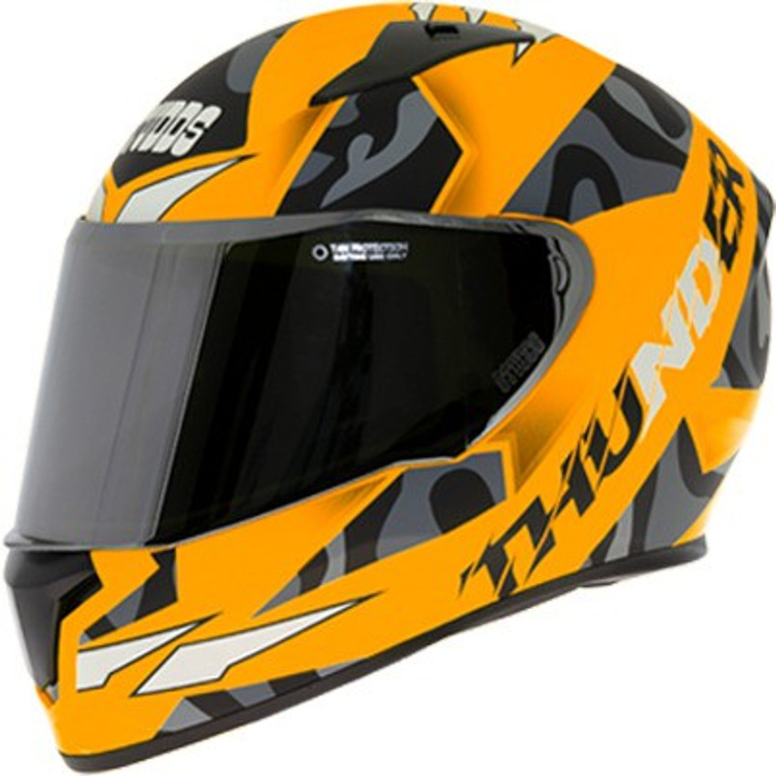 STUDDS THUNDER D7 M VISOR MATT NEON ORANGE N9 BLACK SIZE L