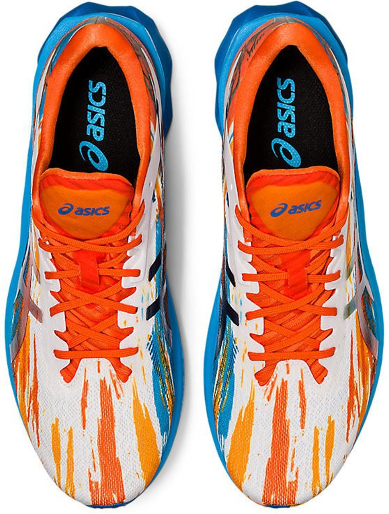 Asics cheap blanche orange