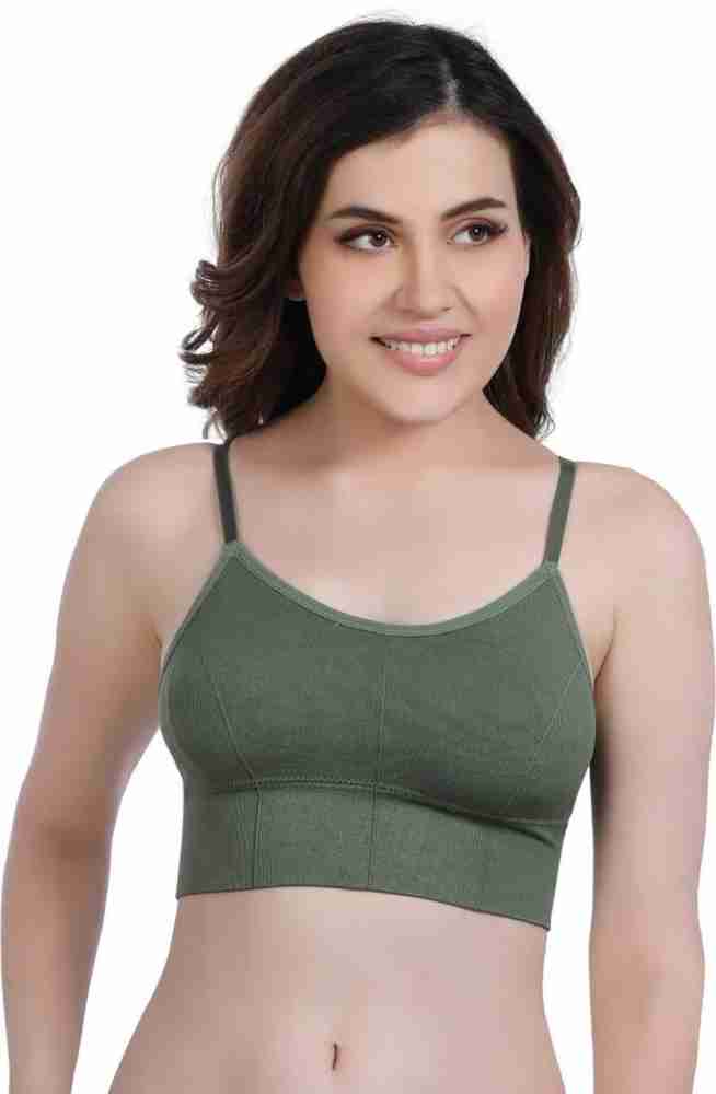 Pack Of 3 Women's Cami Crop Top Bralettes Sports Bra, Pack Of, Green, – Tom  & Gee