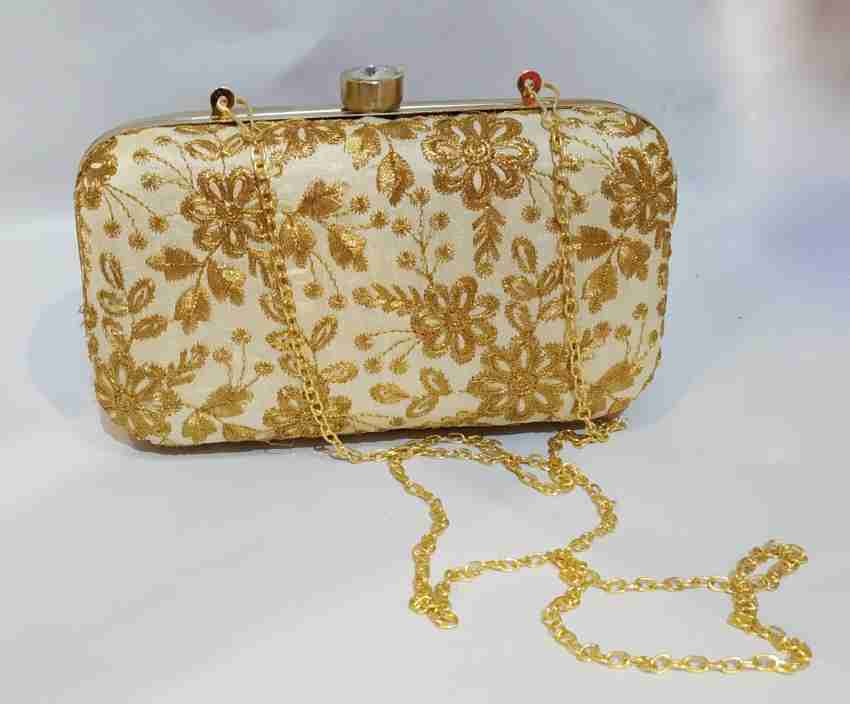 Embroideried Satin Clutch Bags