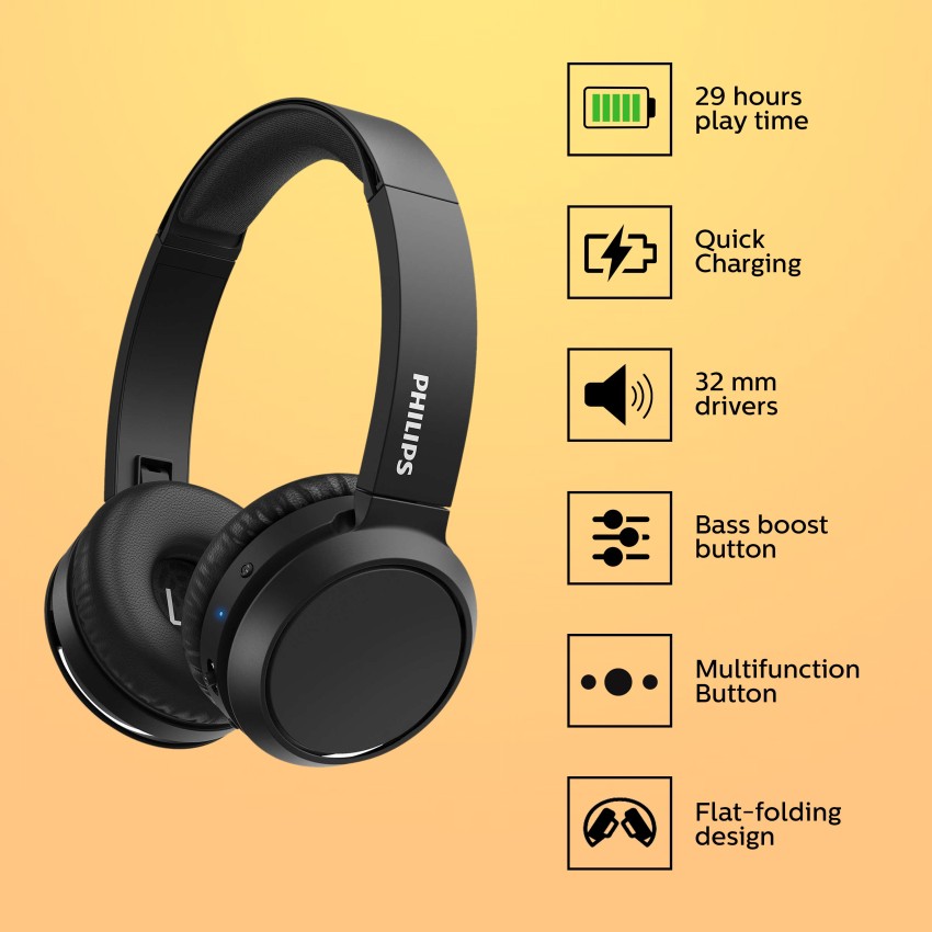 PHILIPS TAH4205 On Ear Wireless Headphone with Quick Charging