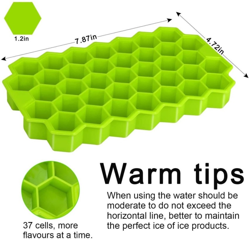 Buy SAMEZONE Ice Cube Tray for Freezer Flexible Silicone Honeycomb