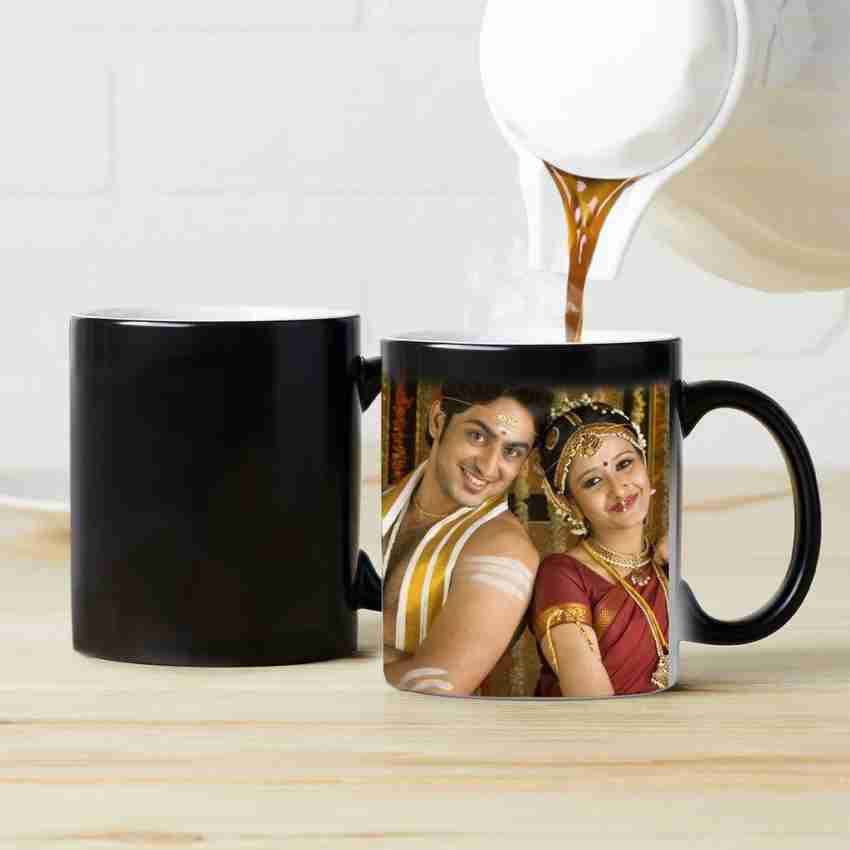 GiftZone Photo & Text Printed Cup For Birthday Gifts & Anniversary Gift Magic  mug 01 Ceramic Coffee Mug Price in India - Buy GiftZone Photo & Text  Printed Cup For Birthday Gifts