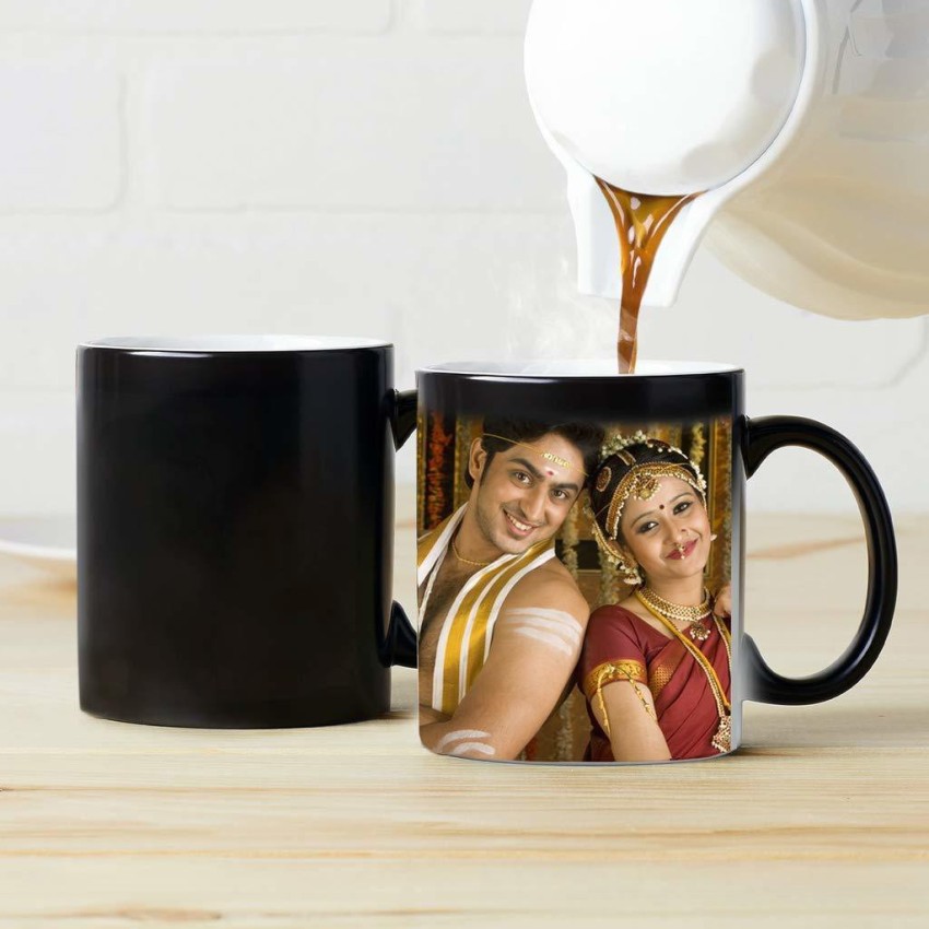 Giftofy Photo Coffee Tea Cup Your Pictures/Text Magic cup Ceramic