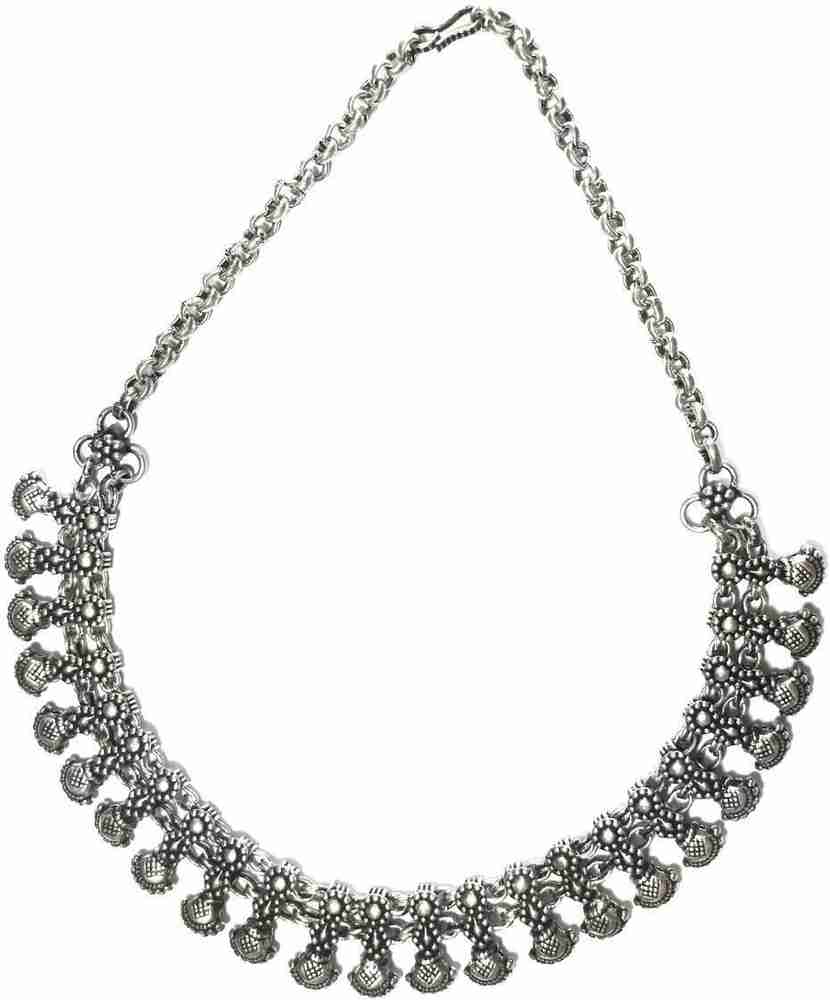 Silver metal choker store