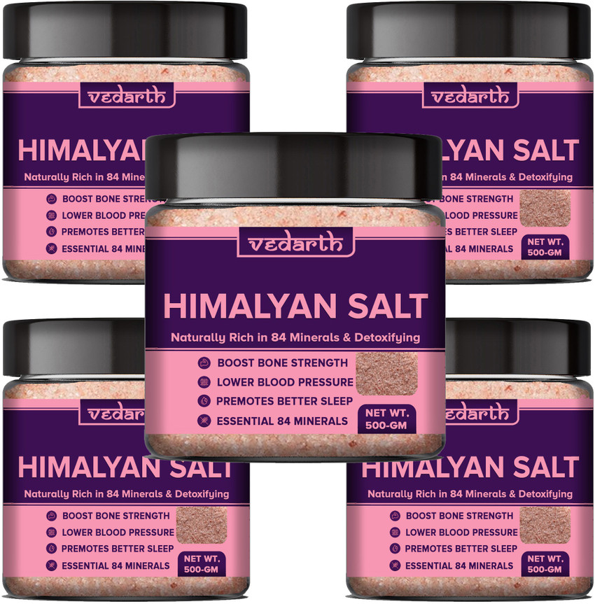 Vedarth Pack of 5 Himalayan Pink Salt Mineral Salt Pink Rock Salt for Healthy Cooking Himalayan Pink Salt Price in India Buy Vedarth Pack of 5 Himalayan Pink Salt Mineral Salt