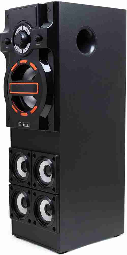 Bencley 100 W Double Woofer Tower Speaker With Bluetooth, Aux, Usb, FM  (Black)