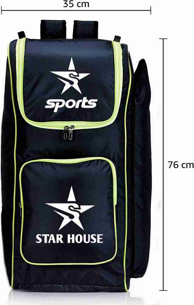 Star House Cricket Kit Bag With Soft And Smooth Material BLACK