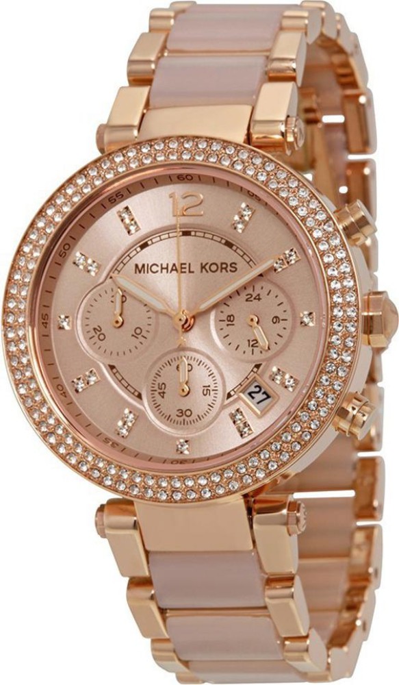 Michael Kors Parker Blush Dial Ladies Watch Mk5896 Luxury Watches on  Carousell