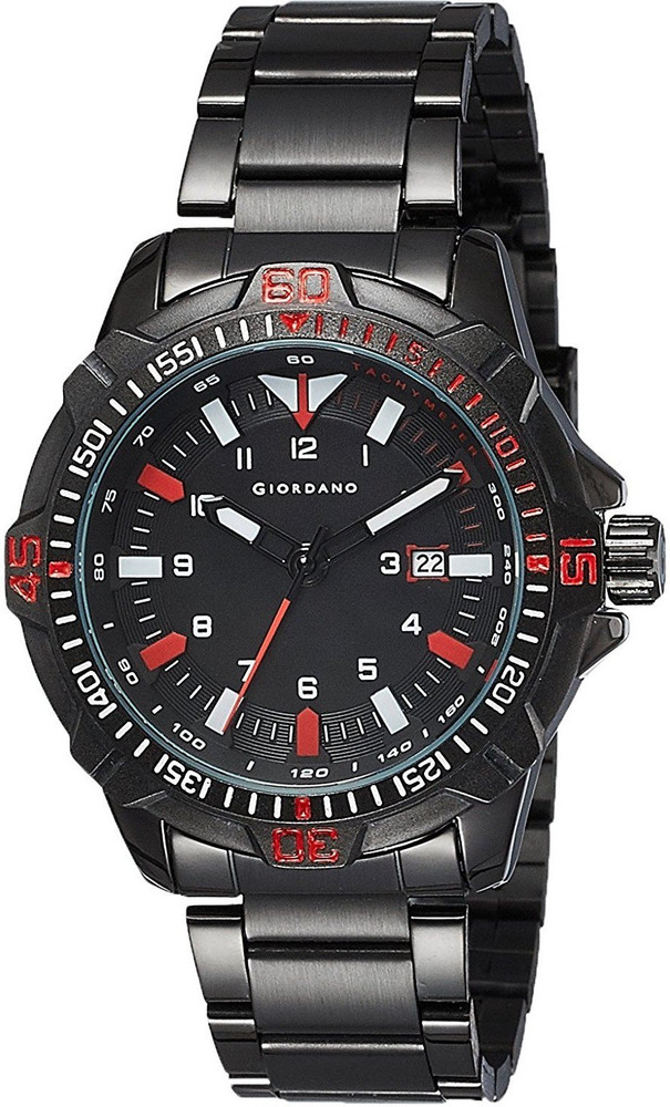 Giordano analog black dial men's watch discount
