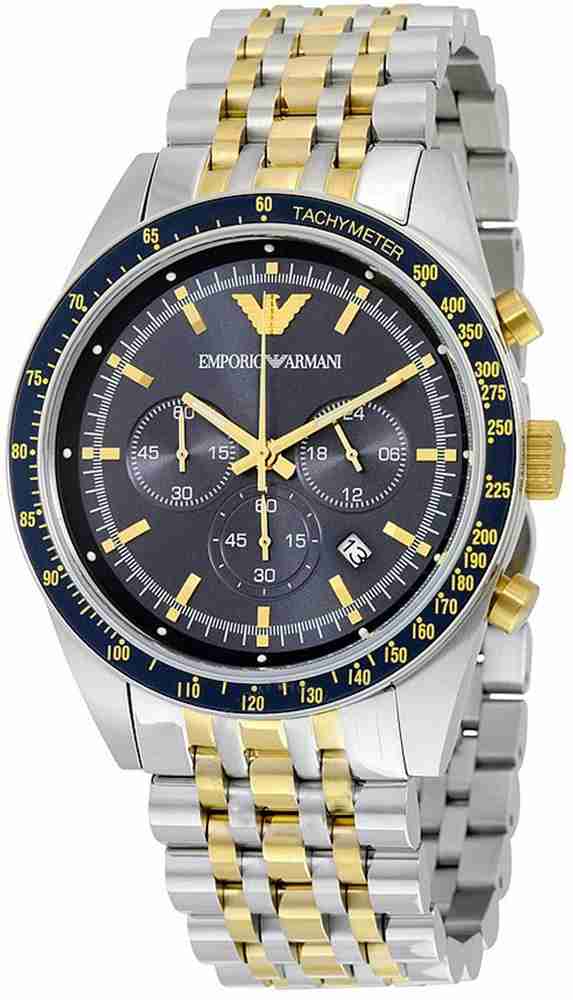 Armani two shop tone watch