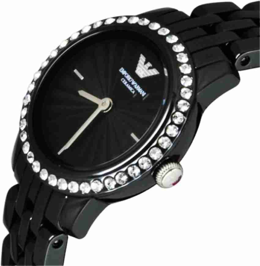 Emporio armani women's black clearance ceramic watch