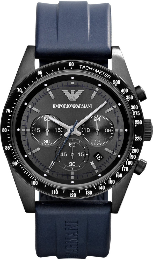 Emporio armani store blue strap watch