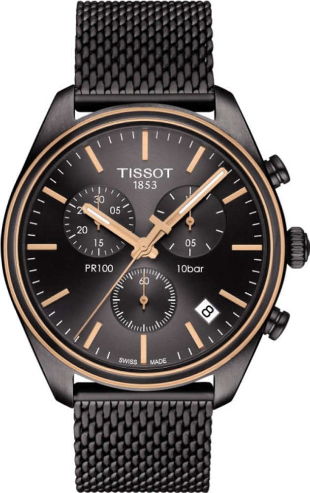 TISSOT PR 100 Chronograph Black PVD Stainless steel Smart Analog