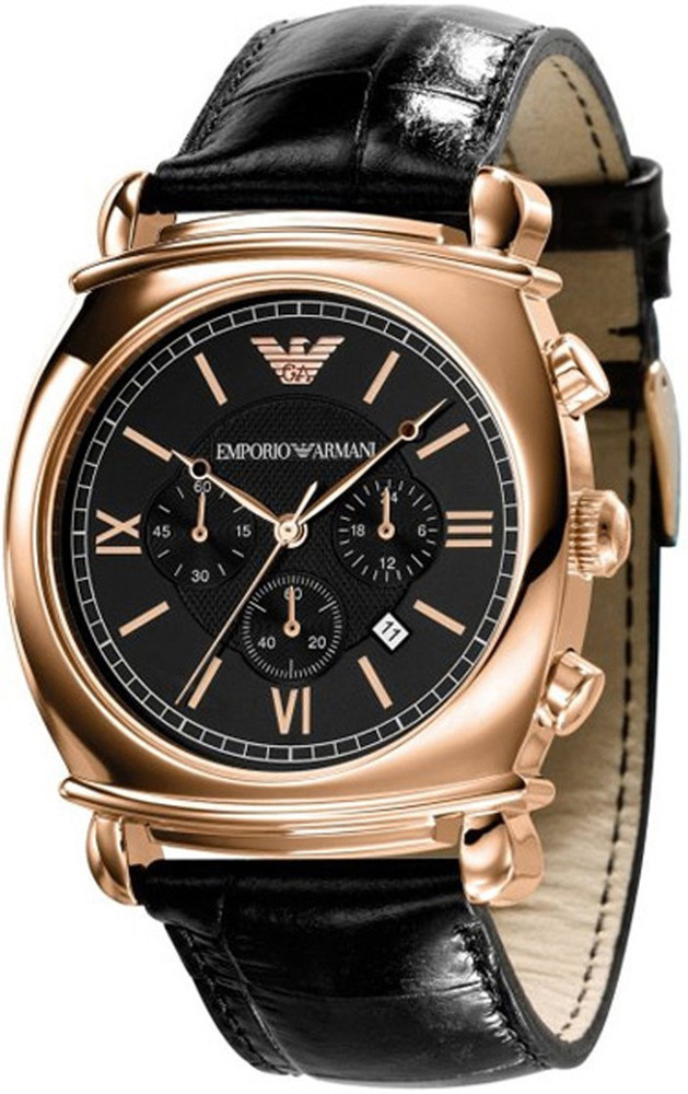 EMPORIO ARMANI Chronograph Dial Leather Black Dial Analog Watch For Men Buy EMPORIO ARMANI Chronograph Dial Leather Black Dial Analog Watch For Men AR0321i Online at Best Prices in