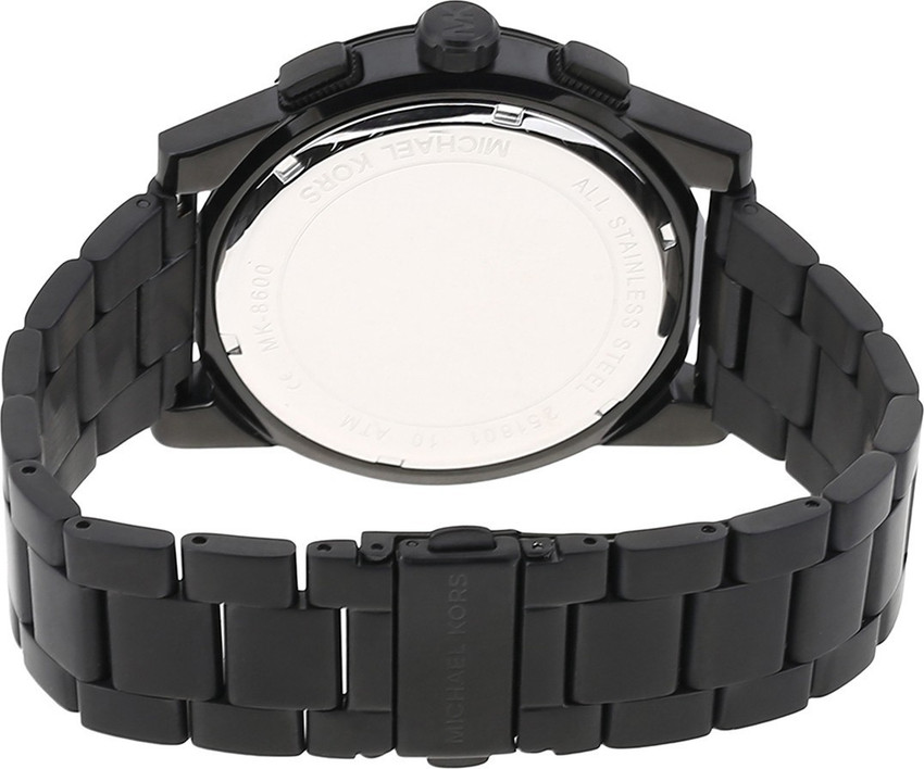 Michael kors black discount grayson analogue watch