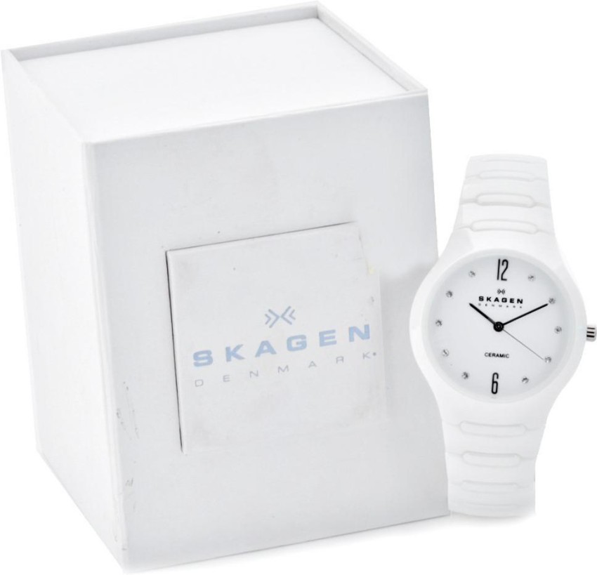 Skagen white hotsell ceramic watch