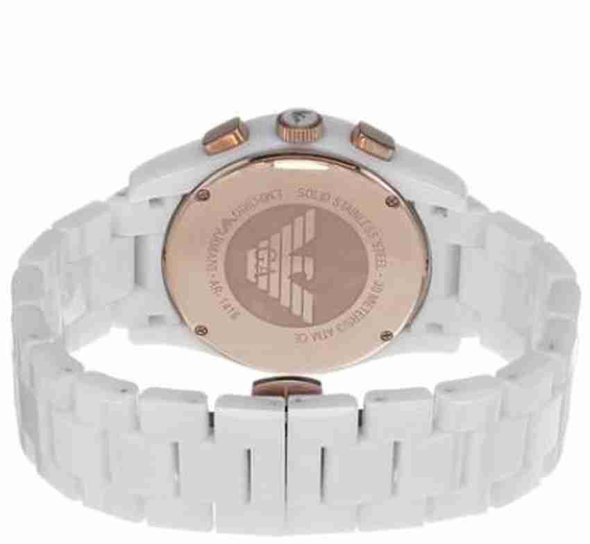 Armani ceramica watch white sales