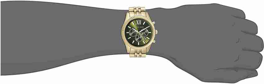 MICHAEL KORS Lexington Chronograph Green Dial Analog Watch For
