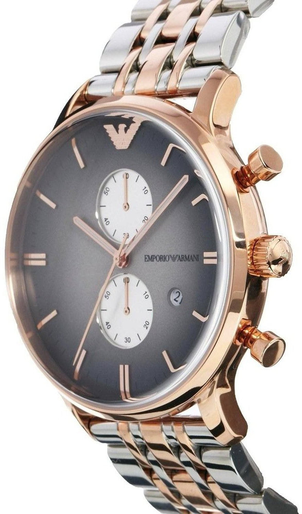 EMPORIO ARMANI Rose Gold Tone Grey Color Dial Smart Analog Watch For Men Buy EMPORIO ARMANI Rose Gold Tone Grey Color Dial Smart Analog Watch For Men AR1721 Online
