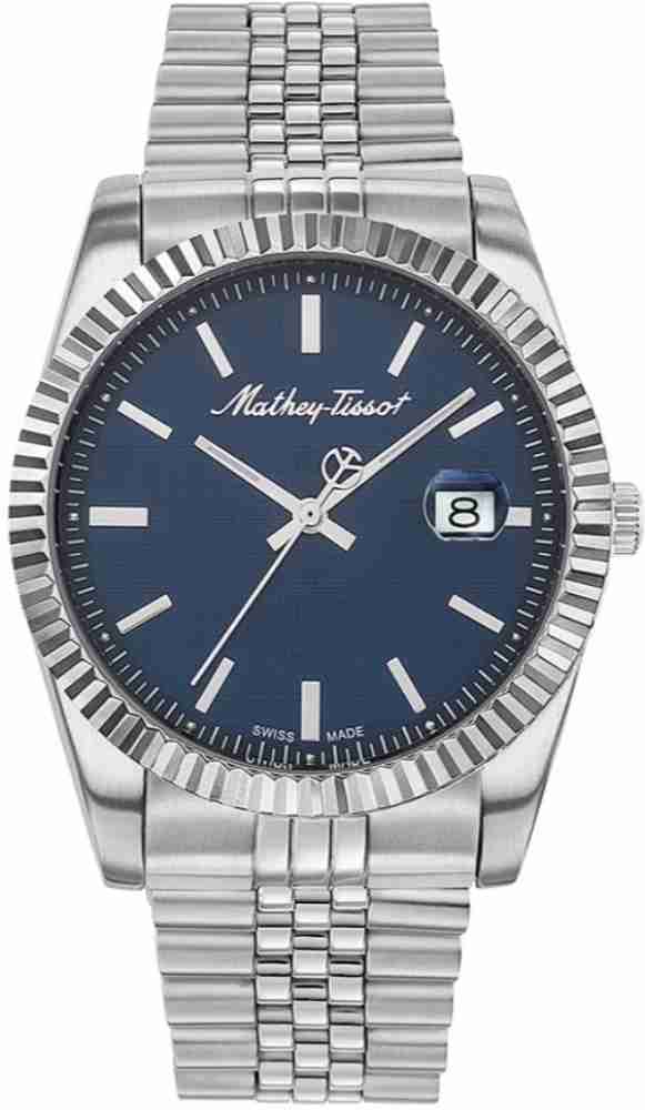 Mathey Tissot H810ABU Swiss Made Quartz Blue Dial Analog Watch