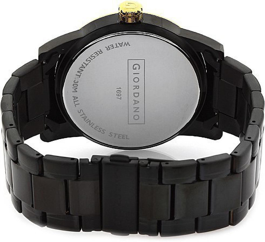Giordano black discount metal watch