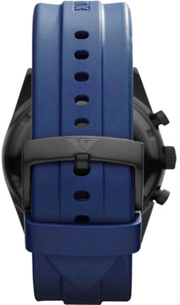 EMPORIO ARMANI Sportivo Black Dial Blue Strap Chronograph Analog Watch For Men Buy EMPORIO ARMANI Sportivo Black Dial Blue Strap Chronograph Analog Watch For Men AR6113 Online at Best