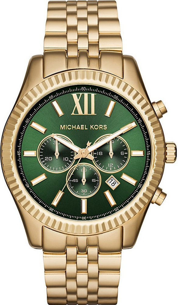 MICHAEL KORS Lexington Chronograph Green Dial Analog Watch For