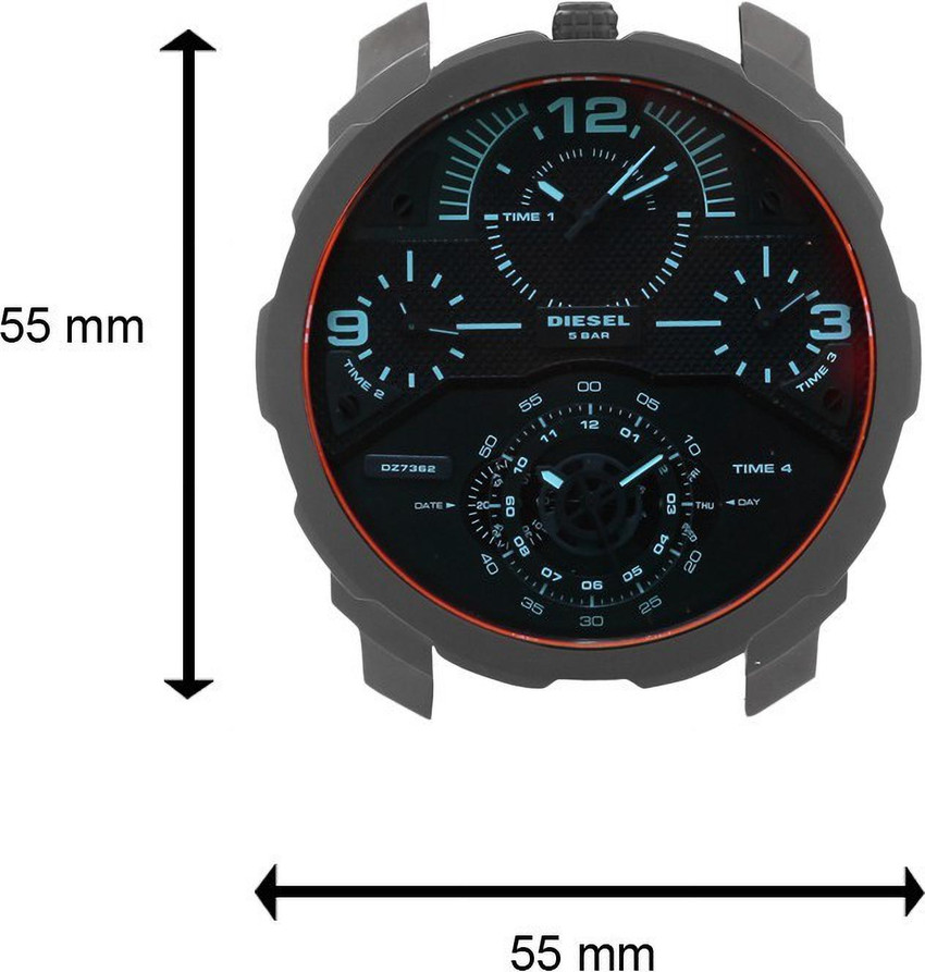 Diesel Men's Machinus Black Stainless Steel Watch DZ7362, 48 OFF