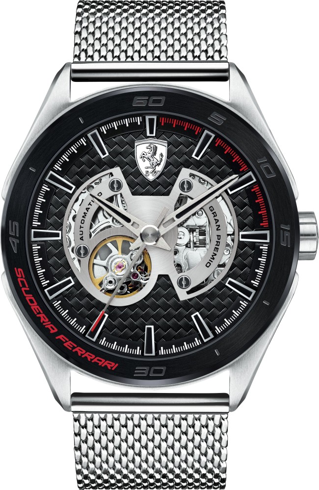 Scuderia ferrari gran premio men's stainless sale steel watch