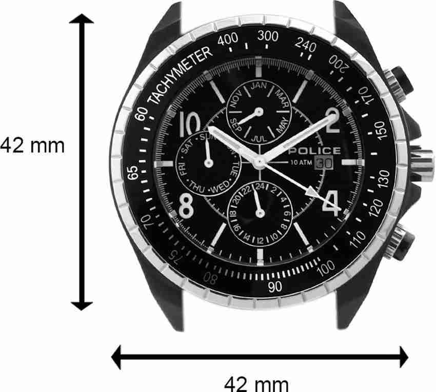 Police shop tachymeter watch