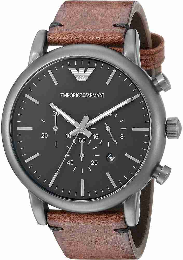 EMPORIO ARMANI Analog Watch For Men Buy EMPORIO ARMANI Analog Watch For Men AR1919 Dress Chronograph Black Dial Online at Best Prices in India Flipkart