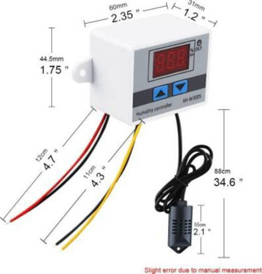 Digital Humidity Controller XH-W3005 12V 24V 110V 220V Humidistat  Hygrometer Humidity Meter 10A Relay Control Humidity Sensor