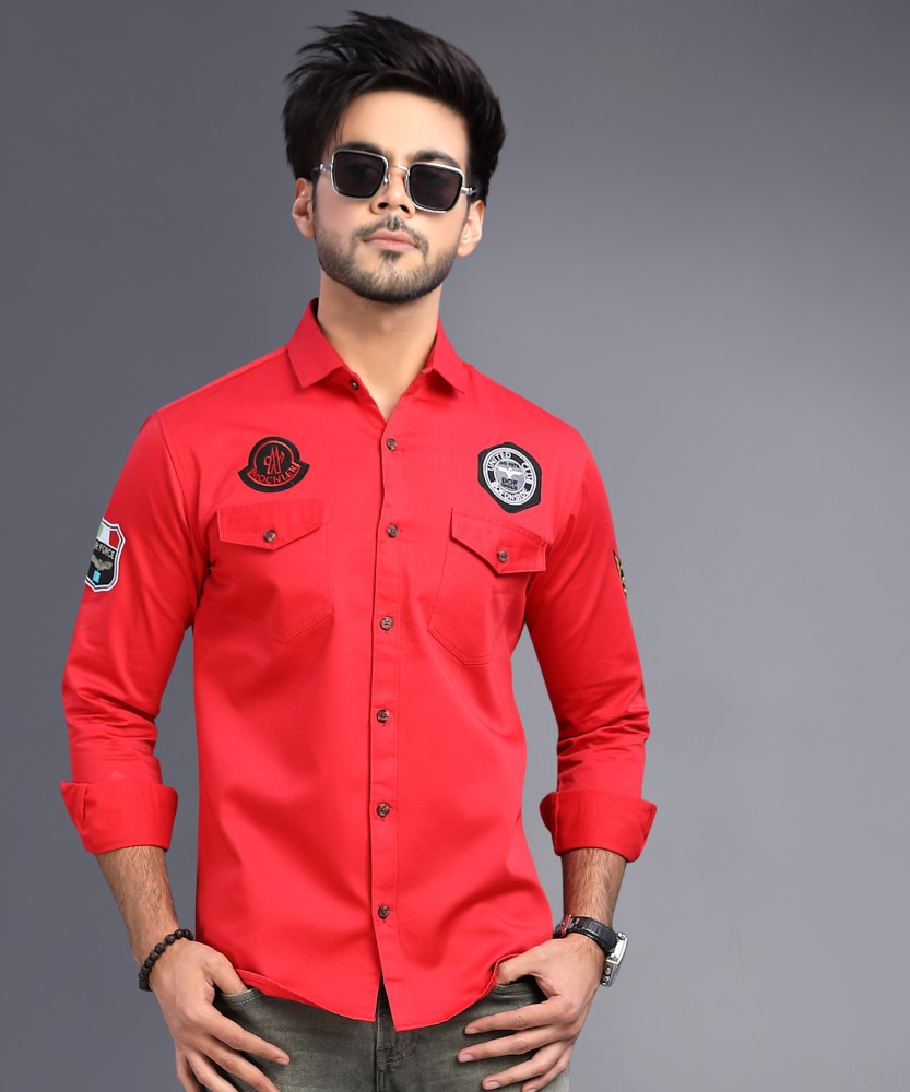 Red best sale shirt flipkart