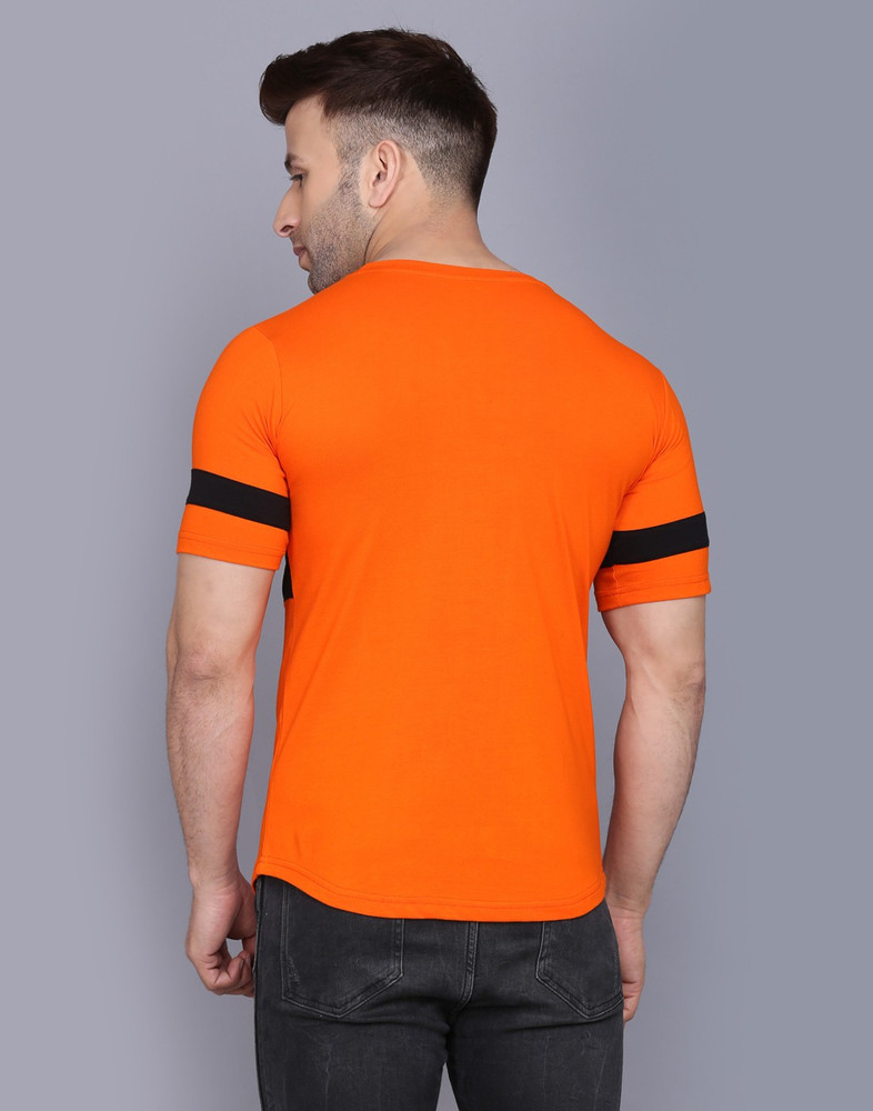 Black orange discount t shirt