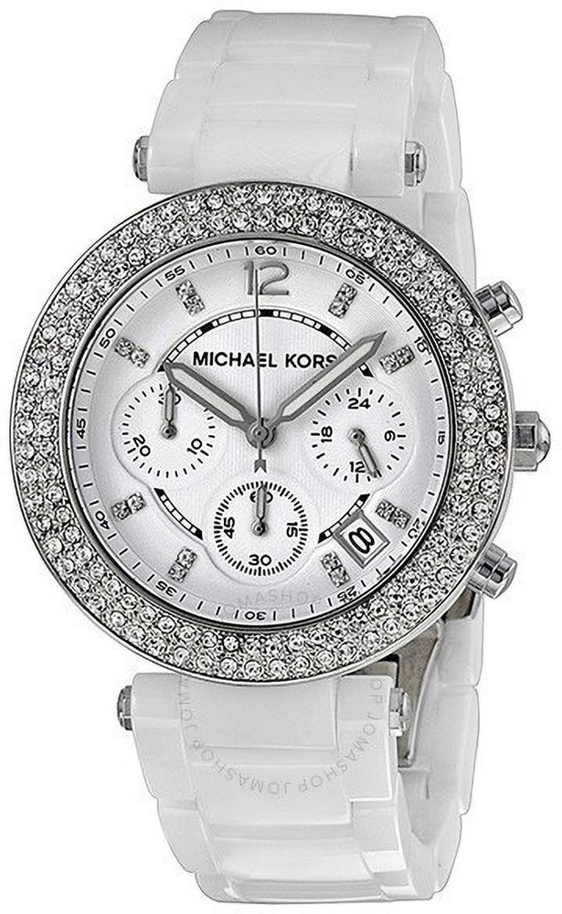 Michael kors white ceramic watch deals