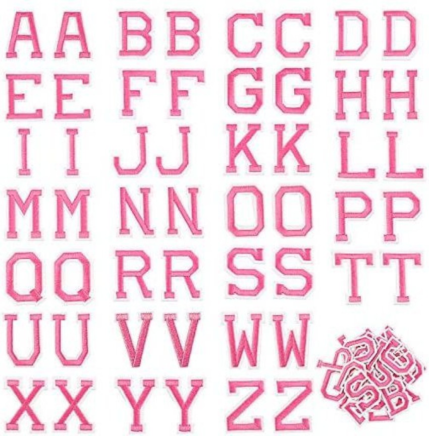 BOAO 52 Pieces Iron on Letter Patches, Alphabet Applique Patches or Sew on  Appliques with Embroidered